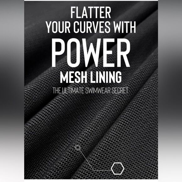 NWT CUPSHE One Piece Swimsuit Tummy Control Halter Neck Ruched Mesh Bathing Suit - Picture 7 of 14